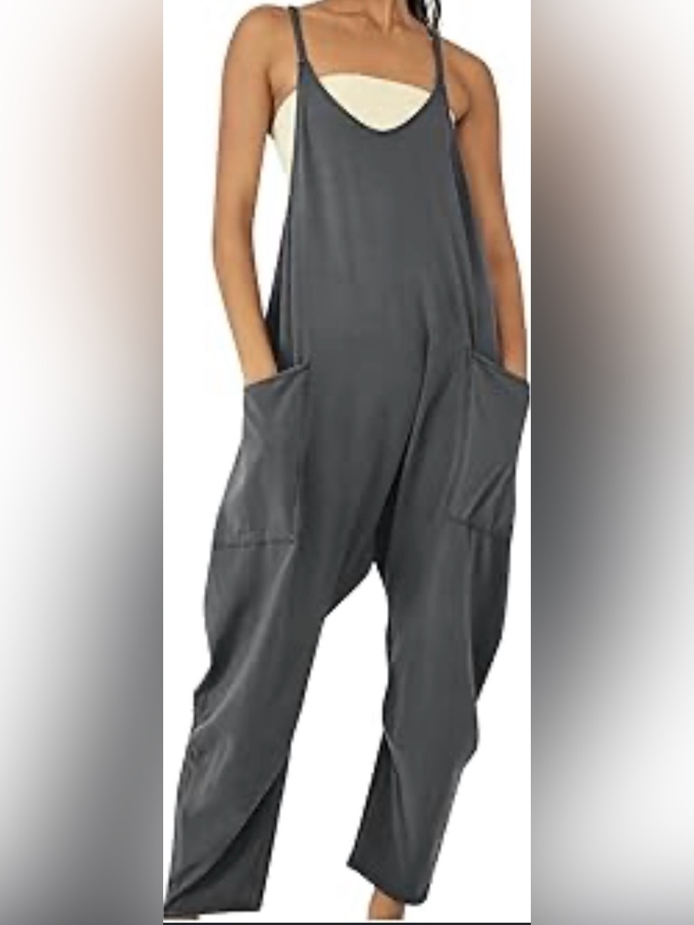 NWOT - Dark Gray Woman’s Casual Baggy Jumpsuit - Size M